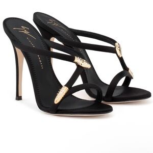 Giuseppe Zanotti Aleesha snake satin heels
